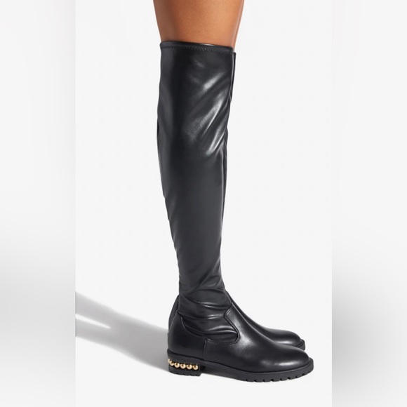 Bradana Tall Flat Boot Black Size 8 - Picture 4 of 5